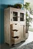 Vitrine Akazie 90x45x148 white stone getüncht NATURE WHITE #62 Bild 3