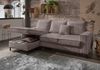 Ecksofa Récamiere Schlaffunktion Bettkasten Couch Polsterecke Cord Braun Taupe Bild 4