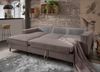 Ecksofa Récamiere Schlaffunktion Bettkasten Couch Polsterecke Cord Braun Taupe Bild 3