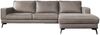 KAWOLA Sofa BLOOM Ecksofa Leder hellgrau Recamiere rechts 84 x 177 x 276 cm Bild 3