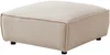 Vente-unique - BORORE Pouf SamtStoff Beige - B 95 cm x H 44 cm x L 95 cm Bild 2