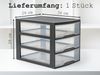 Hausfelder Schubladenbox Schubladenschrank A4 mit 3 Schubladen, 4 Stück inkl. Aufkleber, (4-St, A4 mit 3 Schubladen + Aufkleber), klare Sicht, einfache Organisation, bequemes Öffnen und Schließen Bild 3