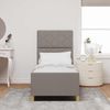 vidaXL Bettgestell mit Kopfteil Taupe 80 x 200 cm Stoff 3344764 Bild 3
