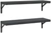 vidaXL Wandregale 2 Stk. 75x23,5 cm Schwarz Edelstahl 3214516 Bild 2