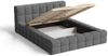 Chilly Möbel Polsterbett Verona Dunkelgrau Bouclé Stoff 200x200 cm mit Stauraum Quelle 92 Bild 2