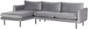 Ecksofa 4-Sitzer VINTERBRO Samtstoff Grau rechtsseitig Bild 4
