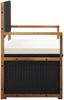 vidaXL Bank mit Stauraum 115 cm Poly Rattan Massivholz Akazie Schwarz 46010 Bild 3