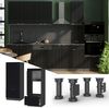 Mikrowellenschrank Fame-Line Schwarz gestreift 60 cm Vicco Bild 2