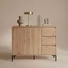 Newroom Sideboard Artisan Eiche 120 cm, Wildeiche Sideboard Vintage Industrial Highboard Anrichte Wohnzimmer Bild 2