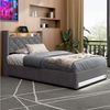 STILVORA Polsterbett 90×200 mit matratze und bettkasten,Stauraumbett Boxspringbett mit USB (Funktionbett mit Hydraulikstange,Tragfähigkeit: 200kg, Strapazierfähig und schmutzabweisend,verschiedenen Farben,Metallrahmen), Bettgestell mit Lattenrost,Beque... Bild 2