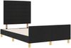 vidaXL Bettgestell mit Kopfteil Schwarz 120 x 190 cm Stoff 3344636 Bild 5