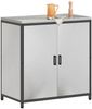 vidaXL Küchenaufbewahrung mit Regal Silber 90 x 50 x 92 cm Stahl 874986 Bild 3