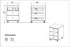 Rollcontainer >M-412< (BxHxT: 40x57x49 cm) in weiss | braun - 40x57x49cm (BxHxT) Bild 5
