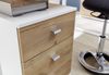 Rollcontainer >M-412< (BxHxT: 40x57x49 cm) in weiss | braun - 40x57x49cm (BxHxT) Bild 4