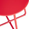 Beistelltisch Gartentisch Rund Metall Balkontisch Rot Outdoor Tisch Metalltisch Bistrotisch Kaffeetisch Bild 5