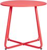 Beistelltisch Gartentisch Rund Metall Balkontisch Rot Outdoor Tisch Metalltisch Bistrotisch Kaffeetisch Bild 4