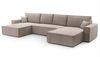 AX LIVING Beige Sofa U mit Schlaffunktion – Cedria U Wohnlandschaft Bild 2