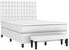 vidaXL Boxspringbett mit Matratze Weiß 140x190 cm Kunstleder 3137660 Bild 3