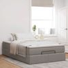 vidaXL Ottoman-Bett mit Matratze Taupe 120x200 cm Stoff 3311103 Bild 3