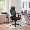 Yaheetech Bürostuhl Ergonomisch, Schreibtischstuhl mit Verstellbarer Kopfstütze, Armlehnen, Lendenwirbelstütze, Verschließbar Drehstuhl mit 90°-130° Liegefunktion höhenverstell Schwarz Bild 3