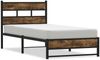 vidaXL Metallbett ohne Matratze Räuchereiche 75x190 cm 4017208 Bild 2