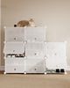 Sekey Schuhregal Schuhregal Schuhschrank Schuh-Organizer Stecksystem DIY-Regal, 1-tlg 32 Paar Schuhe Kunststoff mit Weiß 8 Tür Bild 2