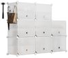 Sekey Schuhregal Schuhregal Schuhschrank Schuh-Organizer Stecksystem DIY-Regal, 1-tlg 32 Paar Schuhe Kunststoff mit Weiß 8 Tür Bild 4