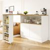 OKWISH Bartisch Moderner drehbarer Ess (360° drehbarer Ess- und Barschrank mit Stauraum & Glasschiebetür, 1-St, 90 x 45 x 100 cm) Bild 5