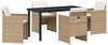 vidaXL Garten Essgruppe mit Kissen 5 pcs Beige Poly-Rattan 3379957 Bild 2