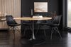 riess-ambiente Esstisch ATELIER 120cm schwarz/natur - Eiche, Metall, Säulenfuß, 4 Personen (Einzelartikel, 1-St), furnierter Bistrotisch - ideal für Küche, Esszimmer, Wohnzimmer & Büro Bild 3