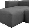 Ecksofa mit Hocker rechts Kattrina Flachgewebe anthrazit Bild 4
