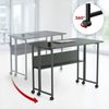 Maclean Schreibtisch MC-126 Klappbarer mobiler Schreibtisch mit Regal, Platte 100x58cm, max. 50kg Bild 4