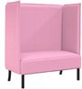 vidaXL Hoher Rücken Sofa 101cm Rosa Stoff 42010843 Bild 2