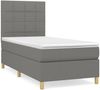 vidaXL Boxspringbett mit Matratze Dunkelgrau 90x200 cm Stoff 3142306 Bild 2
