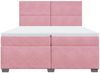 vidaXL Boxspringbett mit Matratze Rosa 200x200 cm Samt 3291001 Bild 4