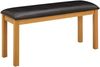 vidaXL Esstischbank 95 x 32 x 45 cm Massivholz Eiche Schwarz 42039173 Bild 2