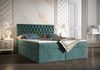 B&B Home 'Monett' Boxspringbett mit Bettkasten, Samt, Türkis, 140x200 cm Bild 2