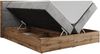 Boxspringbett mit Kopfteil und Topper, Polsterbett - ALBERO 2 - 180 x 200 cm - Hellgrau Velours - H4 Bild 5
