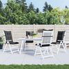vidaXL Hochlehner-Auflagen 4 Stk. Melange Anthrazit 120x50x7 cm Stoff 4002344 Bild 3