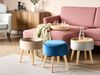 Hocker NEELY Marineblau Samtstoff Bild 3