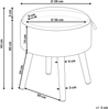 Hocker NEELY Marineblau Samtstoff Bild 2