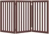 vidaXL 3-tlg. Hundetor Faltbar Braun 150 cm Pappelholz 352262 Bild 4