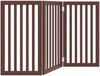 vidaXL 3-tlg. Hundetor Faltbar Braun 150 cm Pappelholz 352262 Bild 2