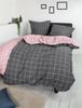 4 tlg Irisette Biber Bettwäsche Koala 8224-60 kariert grau rosa135x200 Bild 4