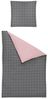 4 tlg Irisette Biber Bettwäsche Koala 8224-60 kariert grau rosa135x200 Bild 5