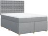 vidaXL Boxspringbett mit Matratze Hellgrau 140x200 cm Stoff 3293617 Bild 3