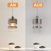 ZMH Pendelleuchte Modern Esstisch Hängelampe: 1 Flammig E27 Glas Hängeleuchte 150CM Max Höhenverstellbar Design Kristall Pendellampe für Wohnzimmer Schlafzimmer Küche Esszimmer Ohne Leuchtmittel Bild 3