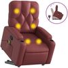 vidaXL Massagesessel mit Aufstehhilfe Weinrot Kunstleder 3204783 Bild 2