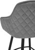 Barhocker >Emma< (2er Set) drehbar, in grau, schwarz - 57x105x53 (BxHxT) Bild 2