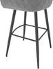 Barhocker >Emma< (2er Set) drehbar, in grau, schwarz - 57x105x53 (BxHxT) Bild 4